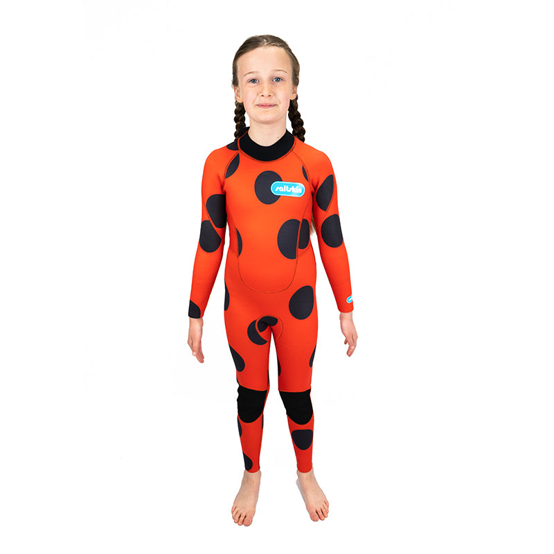 Saltskin 3/2mm Kids Steamer Wetsuit - Ladybird