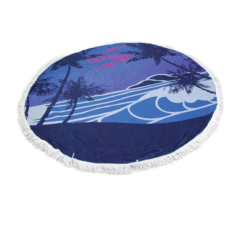 Sola Round Towel - Blue