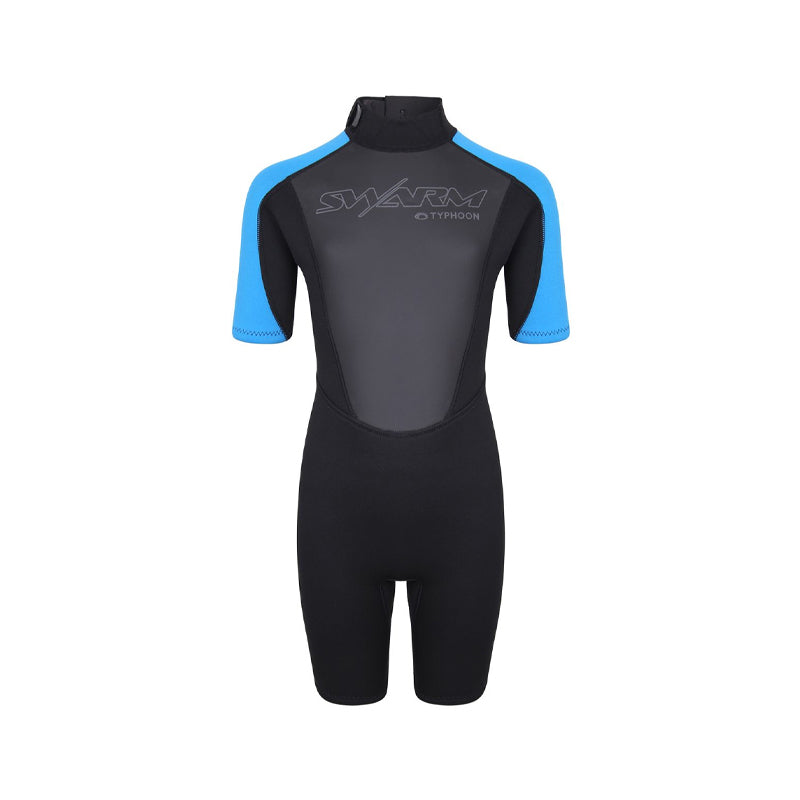 Typhoon Swarm3 Youth Shorty Wetsuit - Black/Blue