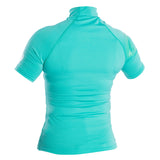 Typhoon Womens Short Sleeve Rashvest - Aqua Green