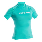 Typhoon Womens Short Sleeve Rashvest - Aqua Green